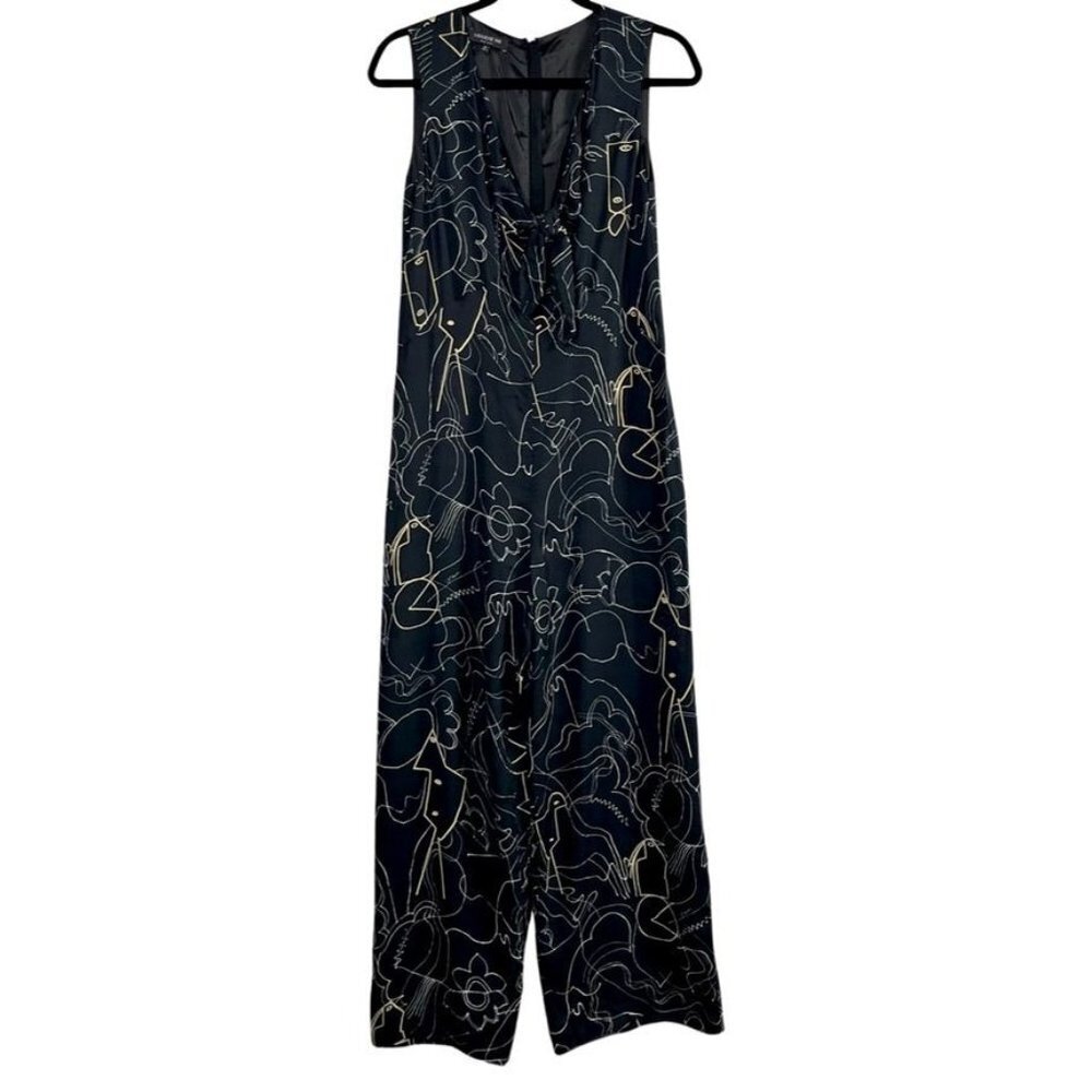 Lafayette 148 Adelphi Wide Leg Jumpsuit Womens XS Sleeveless Art To Wear - Picture 2 of 15